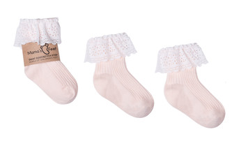 Mama's Feet Dětské ponožky Vintage Love Apricot meruňkové 1-3 roky