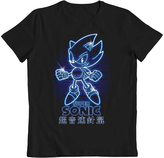 Svítící dětské tričko Sonic The Hedgehog: Glow In The Dark (11-12 let) černá bavlna