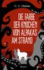 Die Farbe der Knochen von Alpakas am Strand