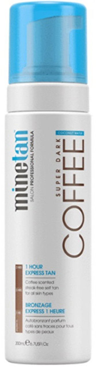 Minetan Samoopalovací pěna pro tmavé opálení Coffee Coconut Water (Super Dark 1 Hour Express Tan) 200 ml unisex