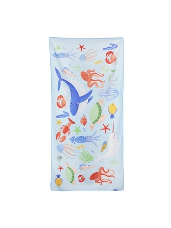 Spokey - KIDDY Rychleschnoucí sportovní ručník 80 x 160 cm - mořský svět
