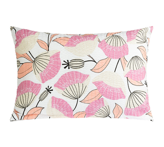 Povláček krep - Vějířky růžová - 40x60cm na zip ( pouze povlak )