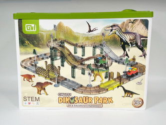 MAGBUILDER Autodráha Dino s elektrickým autem, 84 dílů