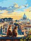 Malowanie po numerach - Koty w Rzymie 30x40cm