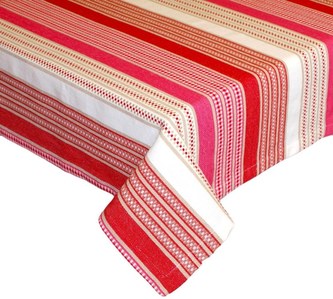 Forbyt, Ubrus bavlněný, Stripe červený, obdélník 120 x 130 cm