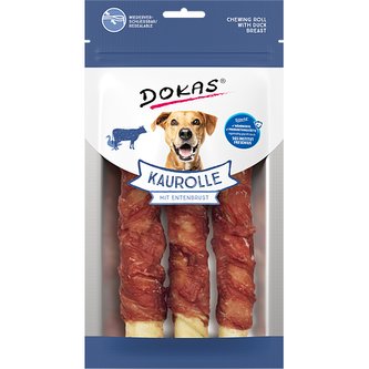 Dokas Tyčky z hovězí kůže obalené kachním masem 150 g