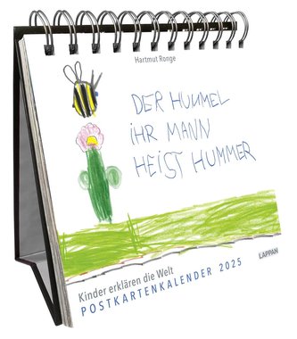 Der Hummel ihr Mann heist Hummer -  Postkartenkalender 2025