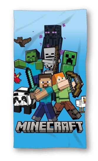 FARO Osuška Minecraft blue  Bavlna - Froté, 70/140 cm