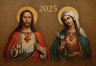 Kalendarz 2025 Trójdzielny Serce Jezusa i Maryi