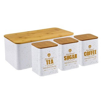 HOME ELEMENTS-HR Chlebník kovový , barva bílá