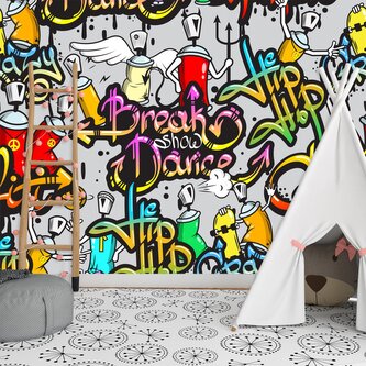 Tapeta Graffiti: 208x125 cm