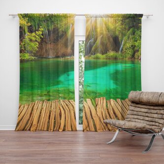 Závěs Jezírko s vodopádem: 2ks 140x250cm