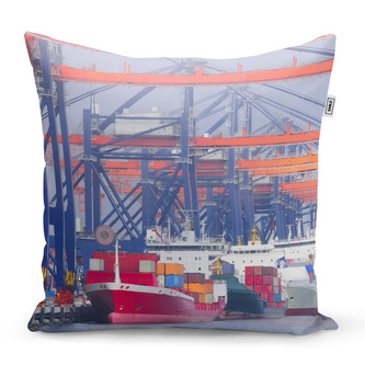 Polštář Lodě v přístavu: 40x40 cm