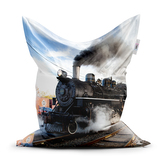 Sedací vak Parní lokomotiva: 150x100 cm