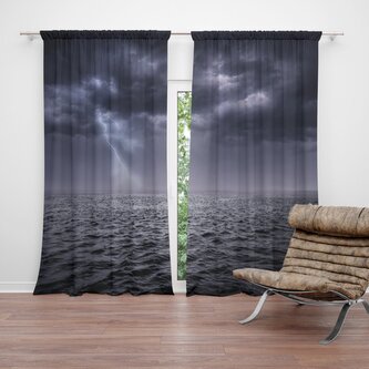 Závěs Bouře nad mořem: 2ks 140x250cm