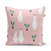 Polštář Lama a kaktusy: 60x60 cm