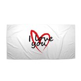 Ručník I Love you srdce: 70x140 cm