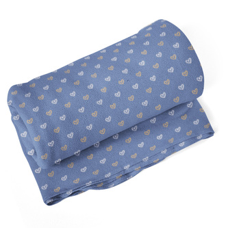 Deka Srdíčka na modré: 190x140 cm