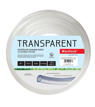 zahradní hadice TRANSPARENT 1" 25m bílá