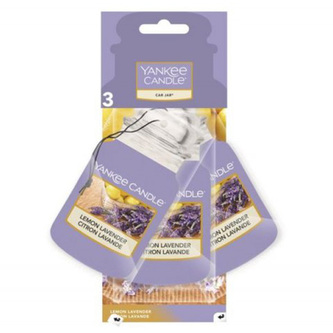 YANKEE CANDLE Lemon Lavender vůně do auta visačka papírová 3ks