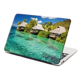 Samolepka na notebook Chatky na moři: 29x20 cm