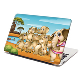 Samolepka na notebook Sloni: 38x26 cm