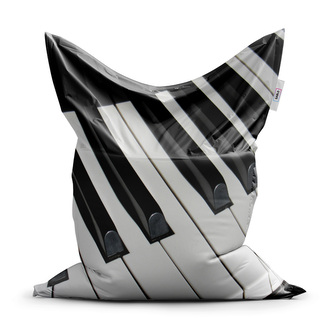 Sedací vak Klávesy piana: 150x100 cm