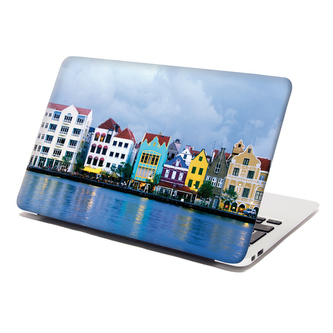 Samolepka na notebook Domky u moře: 38x26 cm