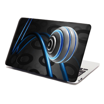 Samolepka na notebook Modrá koule: 29x20 cm