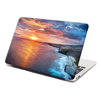 Samolepka na notebook Západ slunce nad mořem: 29x20 cm