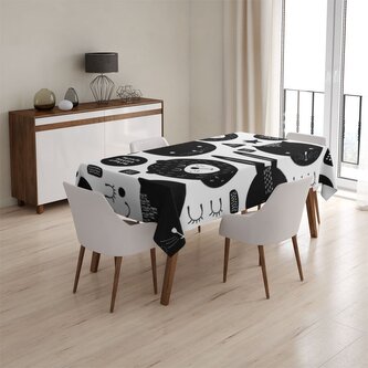Ubrus Kočička a medvěd: 90x90 cm Ubrus Kočička a medvěd: 90x90 cm