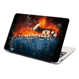 Samolepka na notebook Ohnivý saxofon: 29x20 cm