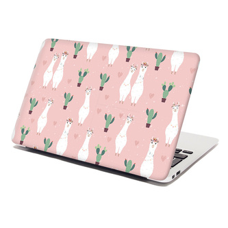 Samolepka na notebook Lama a kaktusy: 38x26 cm