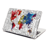 Samolepka na notebook Jména států: 29x20 cm