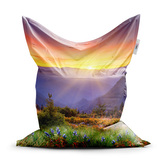 Sedací vak Západ slunce nad lesem: 150x100 cm