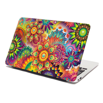 Samolepka na notebook Barevné obrazce: 38x26 cm