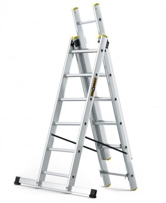 žebřík   3x6 příček Al trojdílný