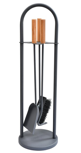 nářadí krbové s dřevěnou ručkou