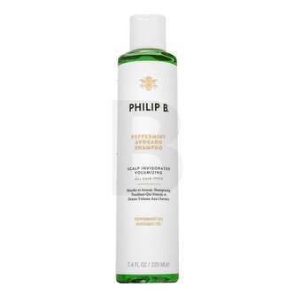 Vlasová kosmetika  v naší nabídce nese jména těch nejslavnějších kadeřnických značek. Šampony značky PHILIP B z kolekce Peppermint & Avocado byly vytvořeny pro všechny typy vlasů speciálně pro ženy. Tento kadeřnický zázrak má objem 220 ml.