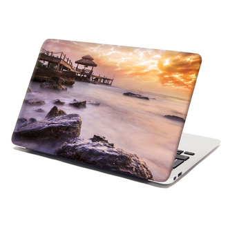 Samolepka na notebook Mlha nad mořem: 29x20 cm