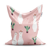 Sedací vak Lama a kaktusy: 150x100 cm