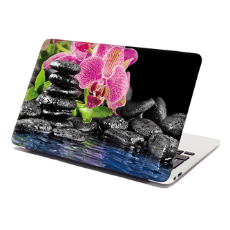 Samolepka na notebook Orchidej na kamenech: 38x26 cm