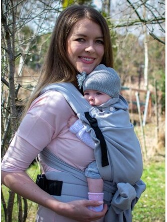 Kinder Hop Rostoucí ergonomické nosítko Half Buckle Little Herringbone Ecru Písková 100% bavlna, žakár Kinder Hop Rostoucí ergonomické nosítko Half Buckle Little Herringbone Ecru Písková 100% bavlna, žakár