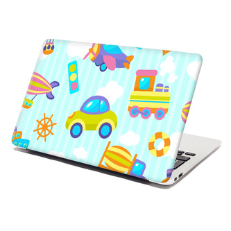 Samolepka na notebook Autíčka: 38x26 cm