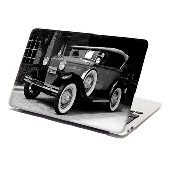 Samolepka na notebook Černobílý veterán: 38x26 cm