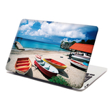 Samolepka na notebook Loďky na pláži: 38x26 cm