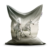 Sedací vak Dva bílí koně: 150x100 cm