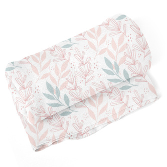 Deka Růžové a modré lístky : 150x120 cm