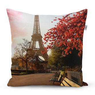 Polštář Eiffelova věž a červený strom: 60x60 cm