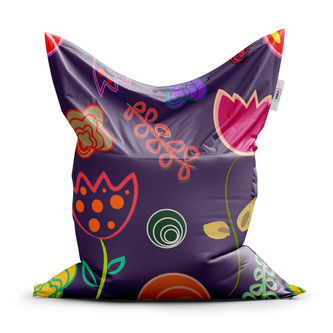 Sedací vak Nakreslené květiny: 150x100 cm